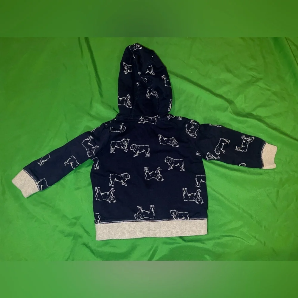 Carter's Navy Hoodie with Dog Pattern size 18 Months